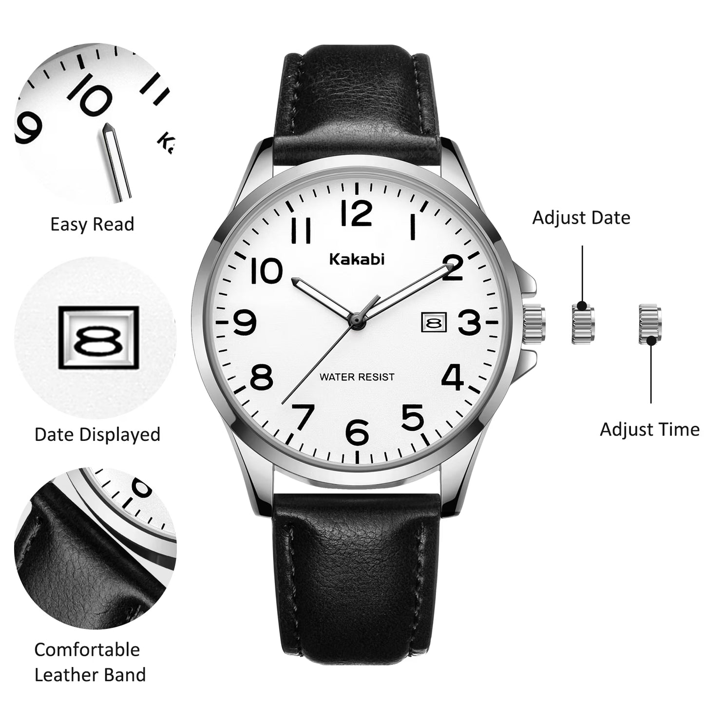 Minimalist Ultra-Thin Men’s Waterproof Quartz Analog Leather Watch