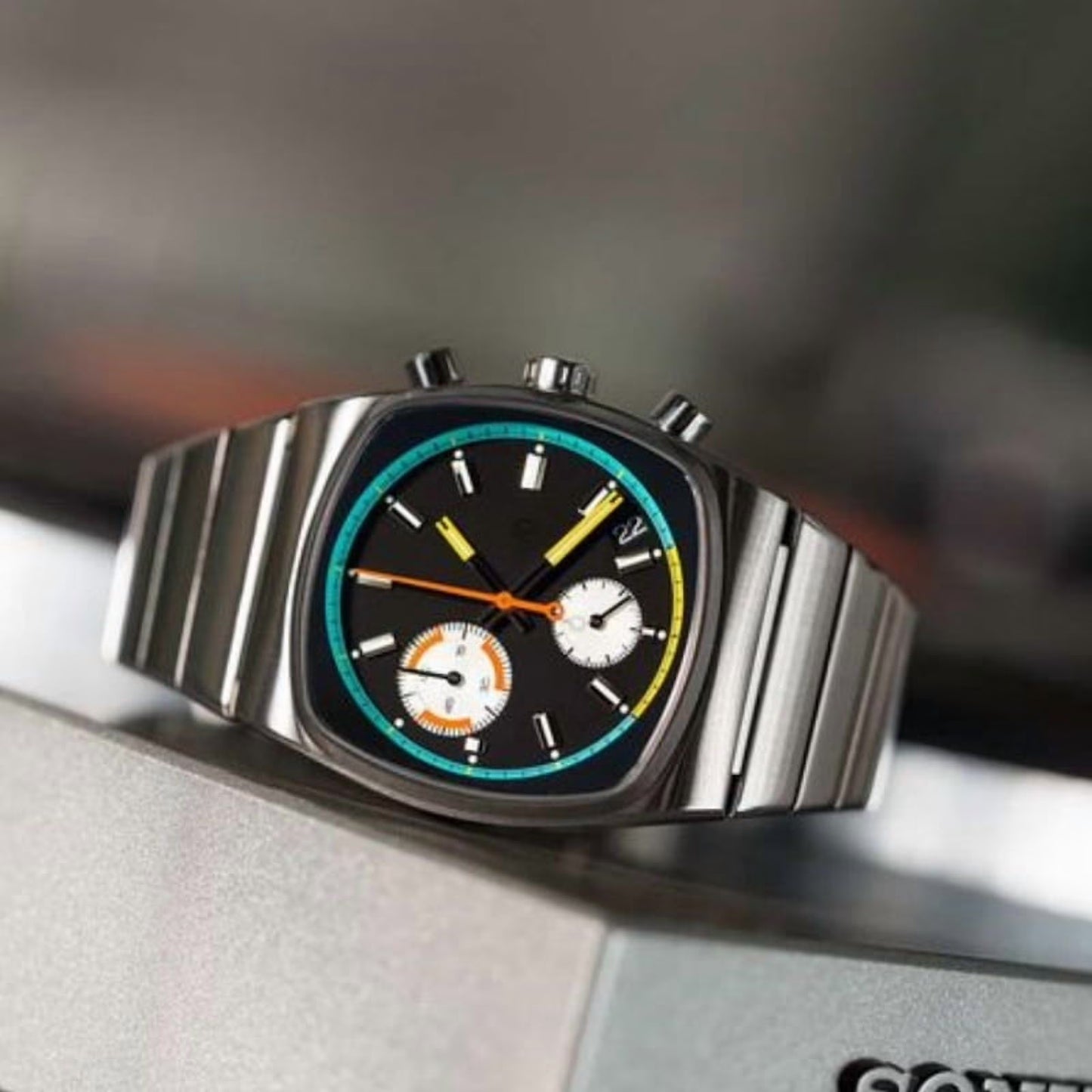 CILOA Square Men’s Stainless Steel Automatic Quartz Luminous Business Watch