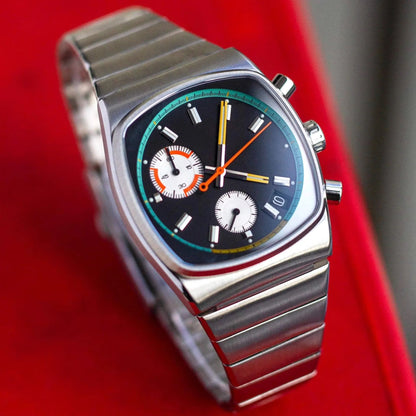 CILOA Square Men’s Stainless Steel Automatic Quartz Luminous Business Watch