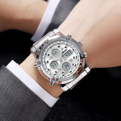 SKMEI Men’s Military Analog Digital Waterproof Quartz Watch with LED Chronograph