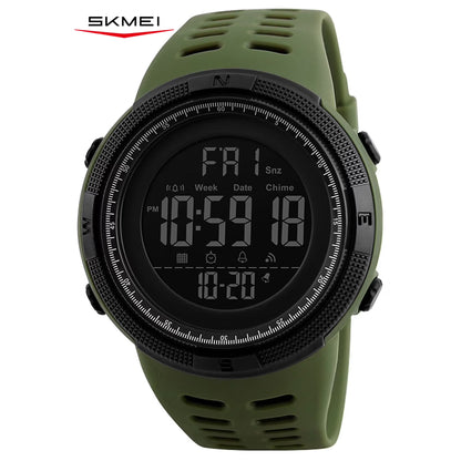 SKMEI Men’s Waterproof Digital Sport Watch with Alarm & Backlight (Army Green)