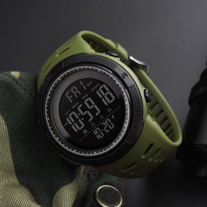 SKMEI Men’s Waterproof Digital Sport Watch with Alarm & Backlight (Army Green)