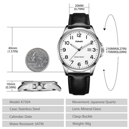 Minimalist Ultra-Thin Men’s Waterproof Quartz Analog Leather Watch