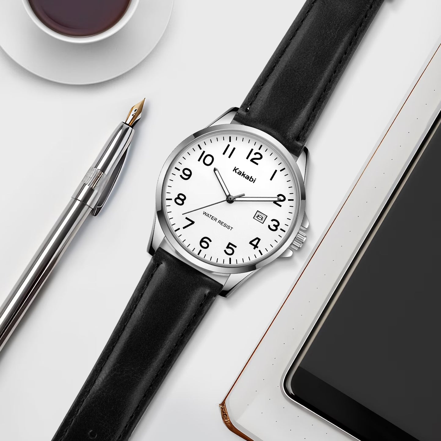 Minimalist Ultra-Thin Men’s Waterproof Quartz Analog Leather Watch