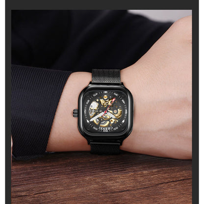 CHENXI Luxury Automatic Skeleton Stainless Steel Men’s Watch