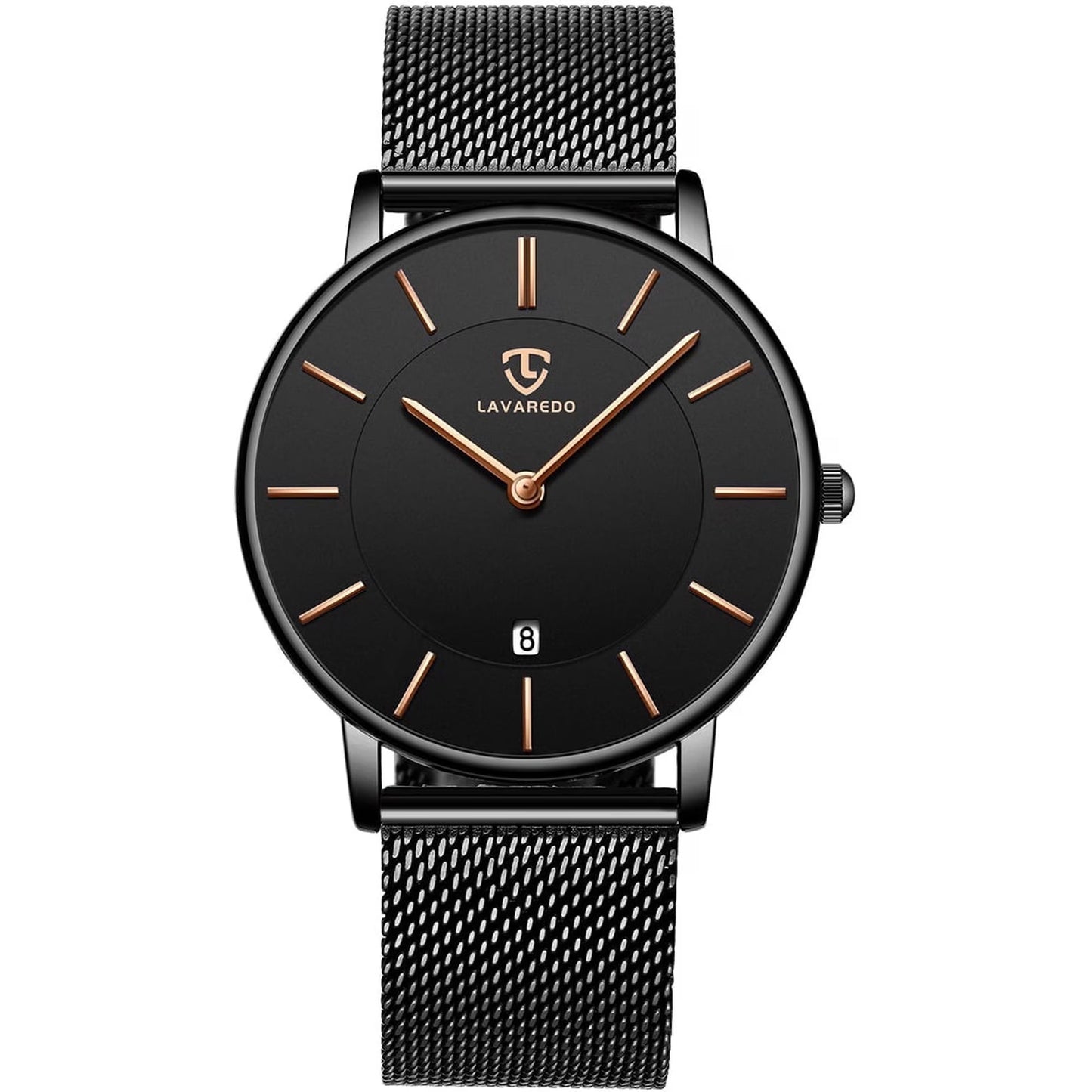 Ultra-Thin Men’s Quartz Watch with Large Minimalist Dial & Stainless Steel Band
