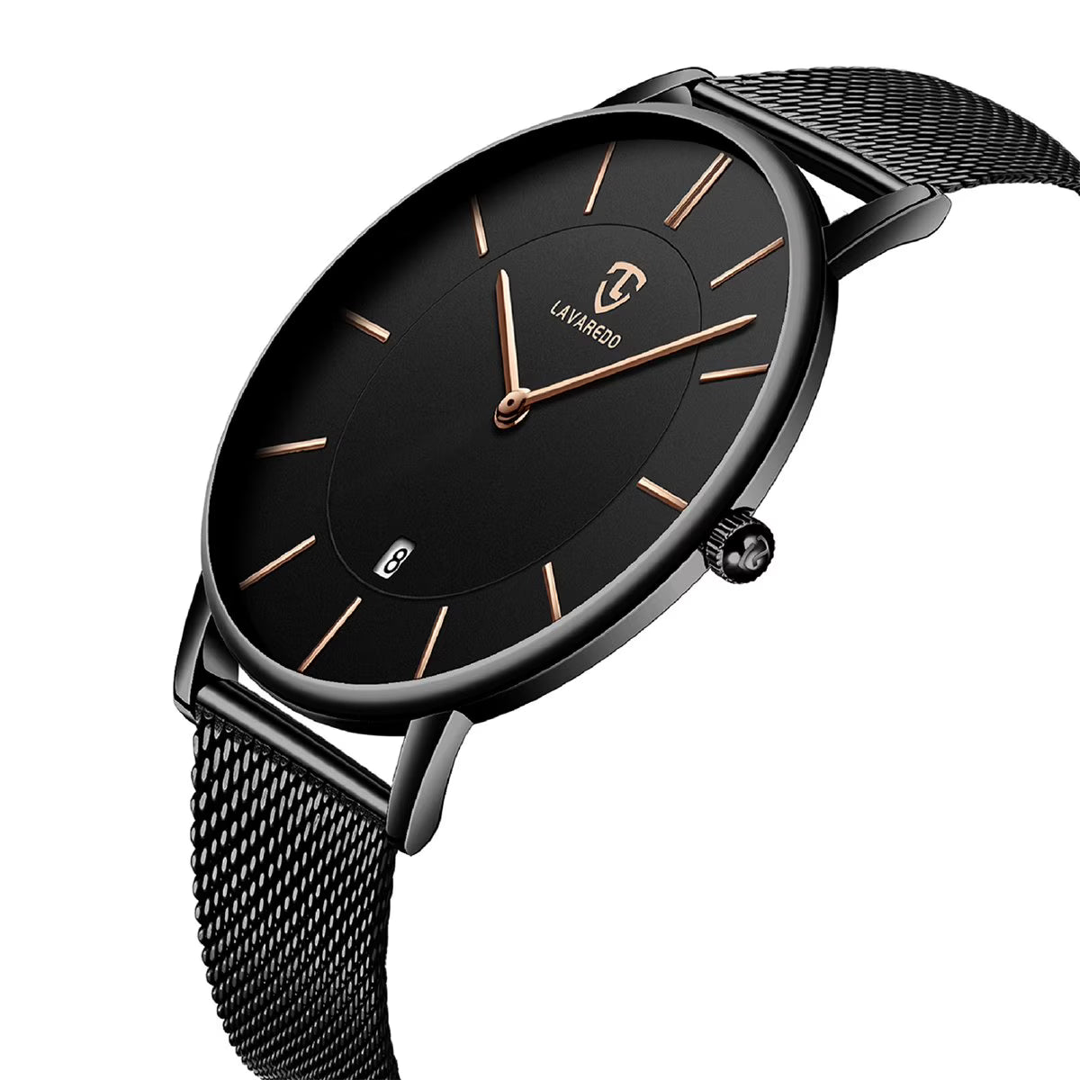 Ultra-Thin Men’s Quartz Watch with Large Minimalist Dial & Stainless Steel Band