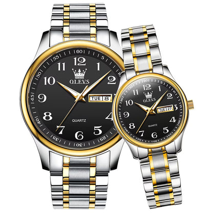 OLEVS Couple Watches Men and Women Gift Set