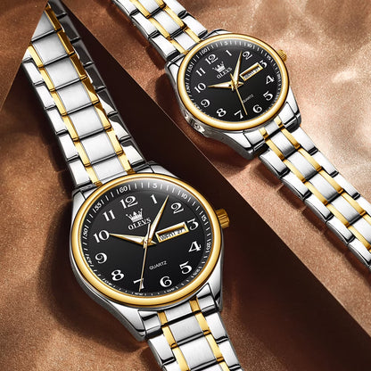 OLEVS Couple Watches Men and Women Gift Set