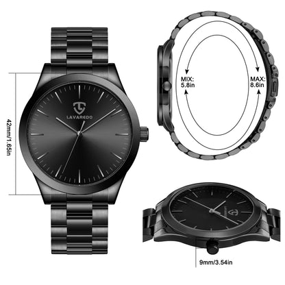 Bomieux Men’s Classic Minimalist Quartz Stainless Steel Watch