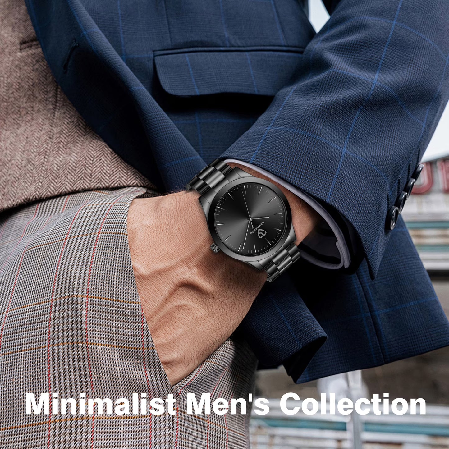 Bomieux Men’s Classic Minimalist Quartz Stainless Steel Watch