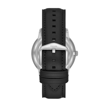 Fossil Men’s Neutra Moonphase Black Leather Multifunction Watch