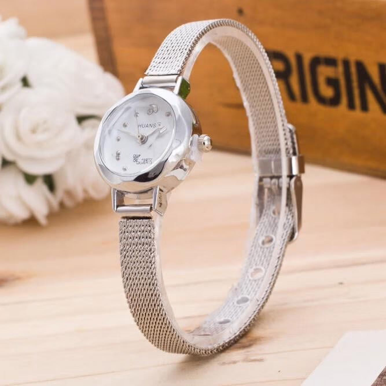 Women’s Stainless Steel Mesh Band Wrist Watch