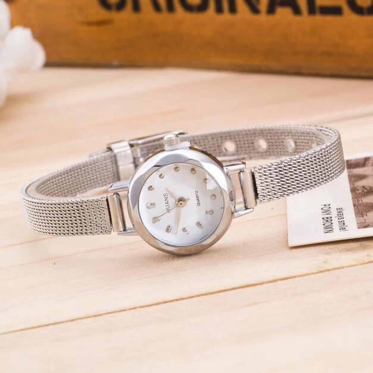 Women’s Stainless Steel Mesh Band Wrist Watch