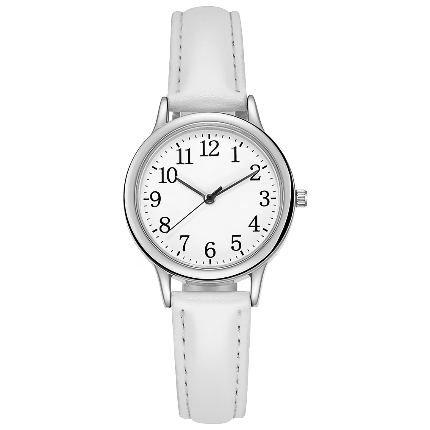 Matoen Women’s Classic Leather Analog Quartz Watch with Arabic Numerals